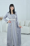 kaftan Two-piece satin with handwork and original belt